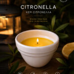 citronella αρωματικο κερι για κουνουπια μεγαλη διαρκεια φυσικα ελαια